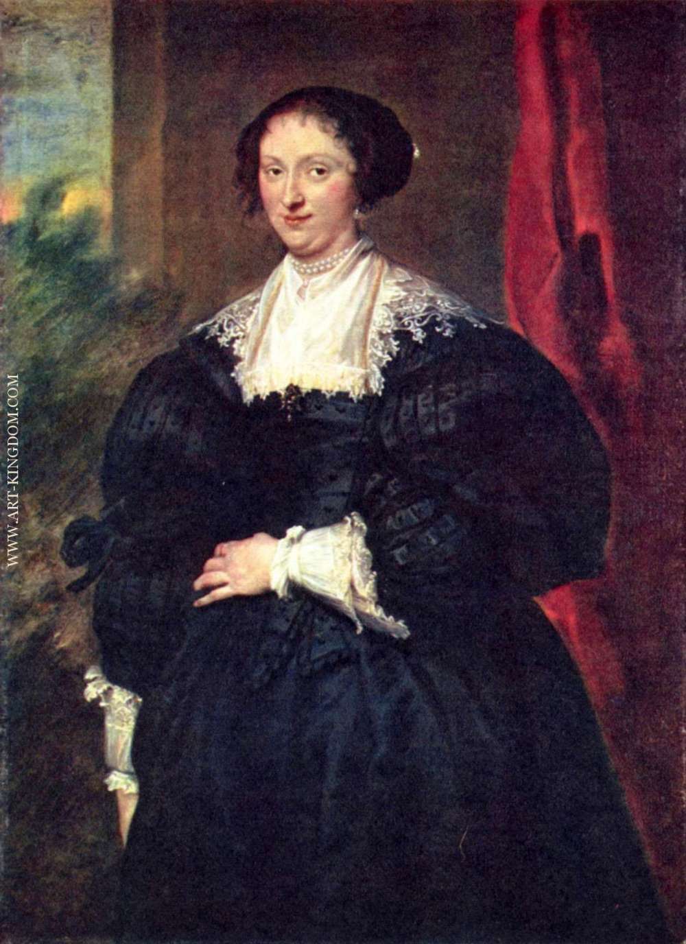 Portrait of a black dressed lady