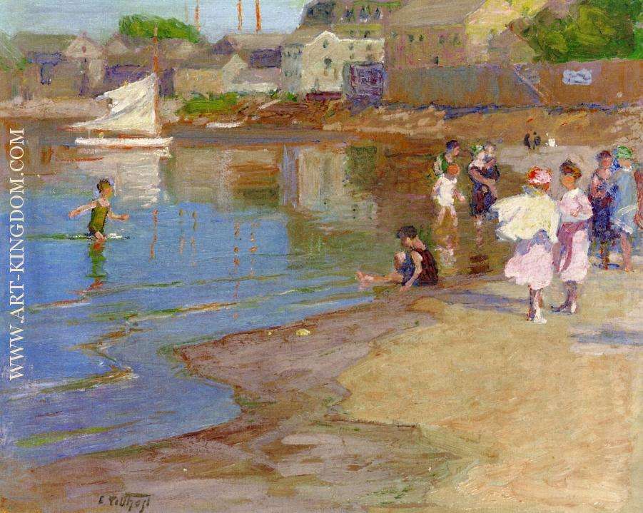 Children Playing at the Beach