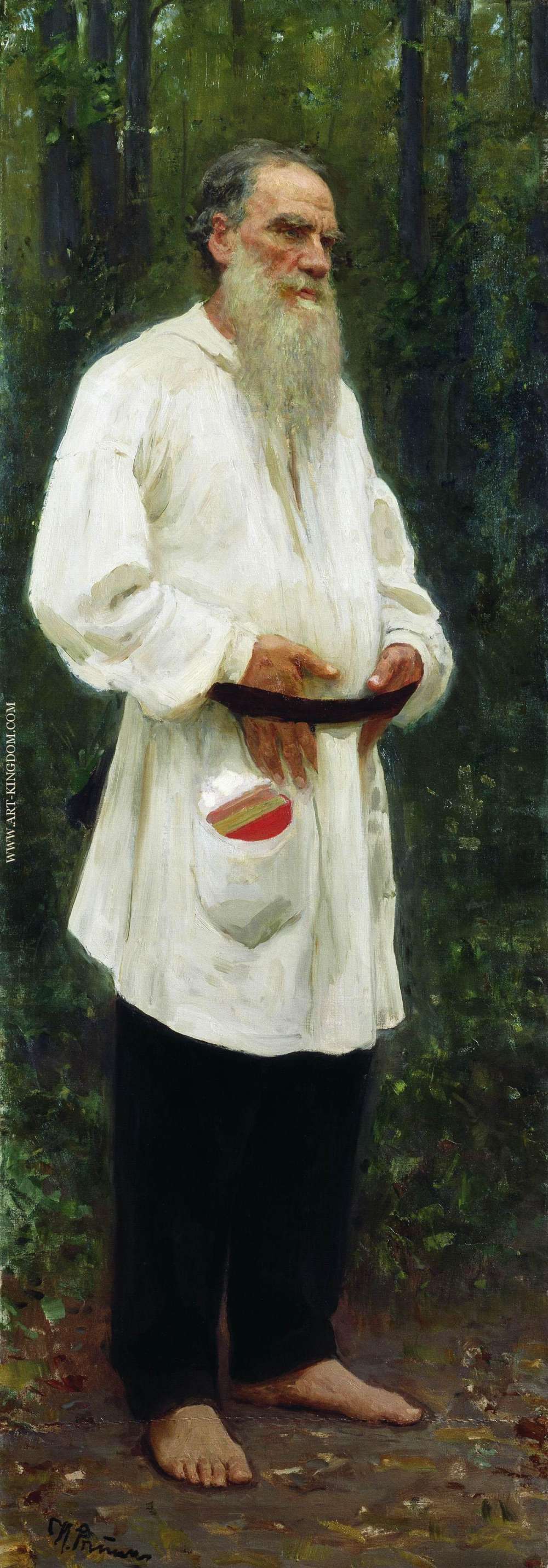 Lev Nikolayevich Tolstoy shoeless