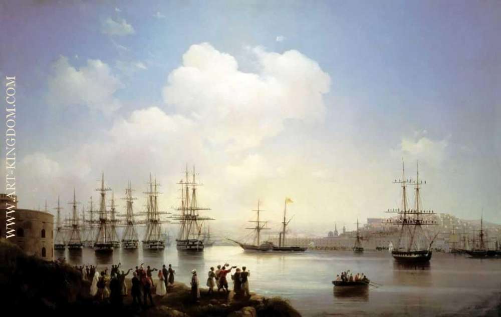 Russian squadron on the raid of Sevastopol