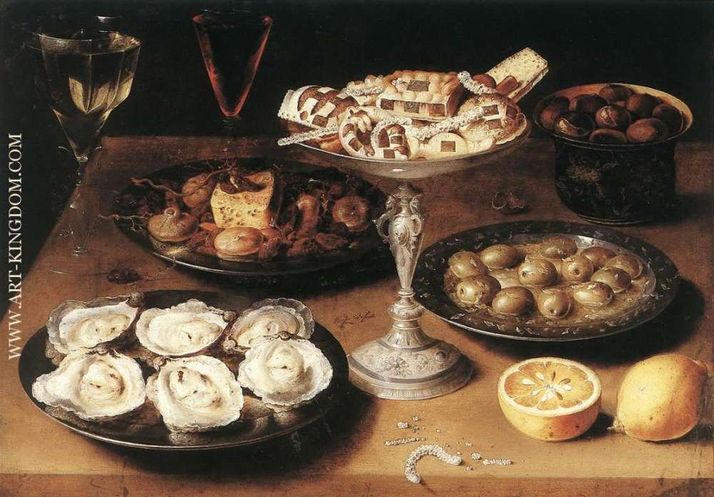 Still Life with Oysters and Pastries