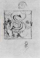 Sketch for a variant of initial S for Ben Jonson his Volpone