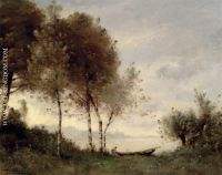Boatman On A River Landscape