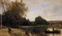 Ville d Avray The Boat Leaving the Shore