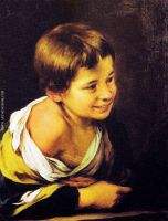 Child supported by a parapet