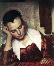 A Woman Asleep at Table detail 1
