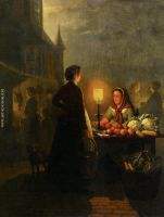 Market Stall by Moonlight