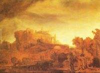 Rembrandt sight with casttle