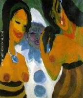 Women and a Pierrot