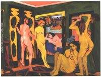 Bathing women in a room