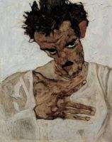 Selfportrait with lowered head