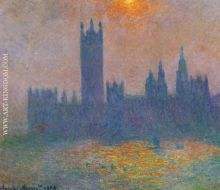 Houses of Parliament Effect of Sunlight in the Fog 2