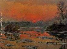 Sunset on the Seine in Winter