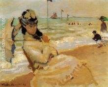 Camille on the Beach at Trouville