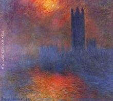 Houses of Parliament Effect of Sunlight in the Fog 1