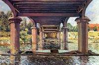Sous le pont de Hampton Court