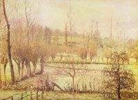 Snow landscape at Eragny