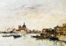Venice the Mole at the Entrance of the Grand Canal and the Salute