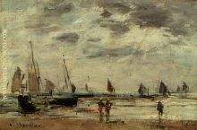 Berck Jetty and Sailing Boats at Low Tide