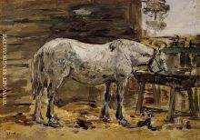 White Horse at the Feeding Trough