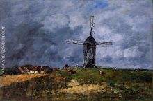 Cayeux Windmill in the Countryside Morning