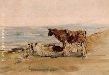 Cows near the Shore
