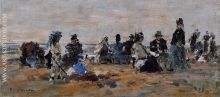 Beach Scene at Trouville Evening