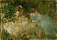 Women and Little Girls in a Natural Setting