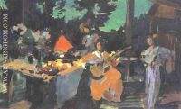 On a Terrace Evening in the Coutry