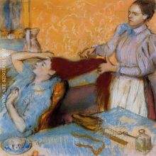 Woman Having Her Hair Combed