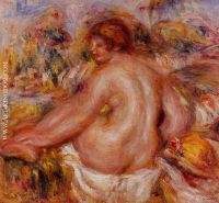 After Bathing, Seated Female Nude