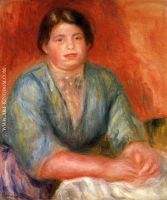Seated Woman in a Blue Dress