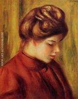 Profile of a Woman in a Red Blouse