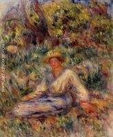 Woman in Blue in a Landscape
