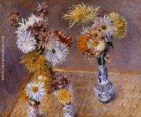 Four Vases of Chrysanthemums