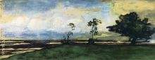 At Papara Beb 25th 1891 Early Moonlight and Afterglow From the Verandah of Tati s House