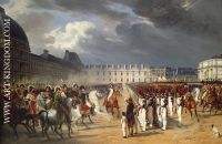 Invalid Handing a Petition to Napoleon at the Parade in the Court of the Tuileries Palace