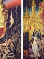 Altar of the Last Judgement in Beaune right outer wing Hell left outer wing Paradise