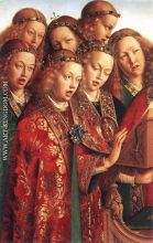 The Ghent Altarpiece Singing Angels detail 2 
