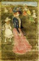 Lady in a Pink Skirt