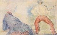 Soldier Fencing Another Reclining