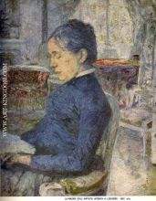 Comtesse adele de Toulouse Lautrec in the Salon at Malrome 1887 