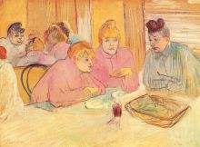 The ladies in the brothel dining room