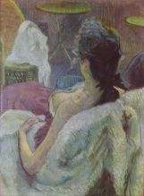 A seated woman