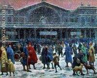 The Gare de l Est in Snow