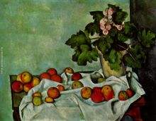 Still life geranium stick with fruits