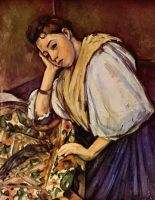Young Italian Girl Resting on Her Elbow