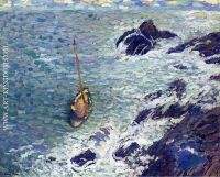 Boat near Cliffs
