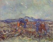 Paysans r coltant des patates 1890