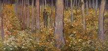 Sous bois avec deux personnages 1890
